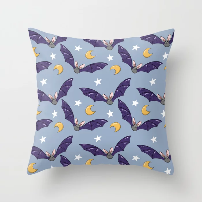Bats with moons and stars pattern