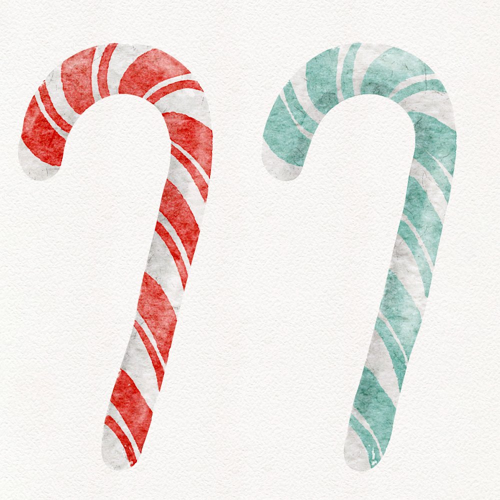 Watercolor Christmas sweets illustration
