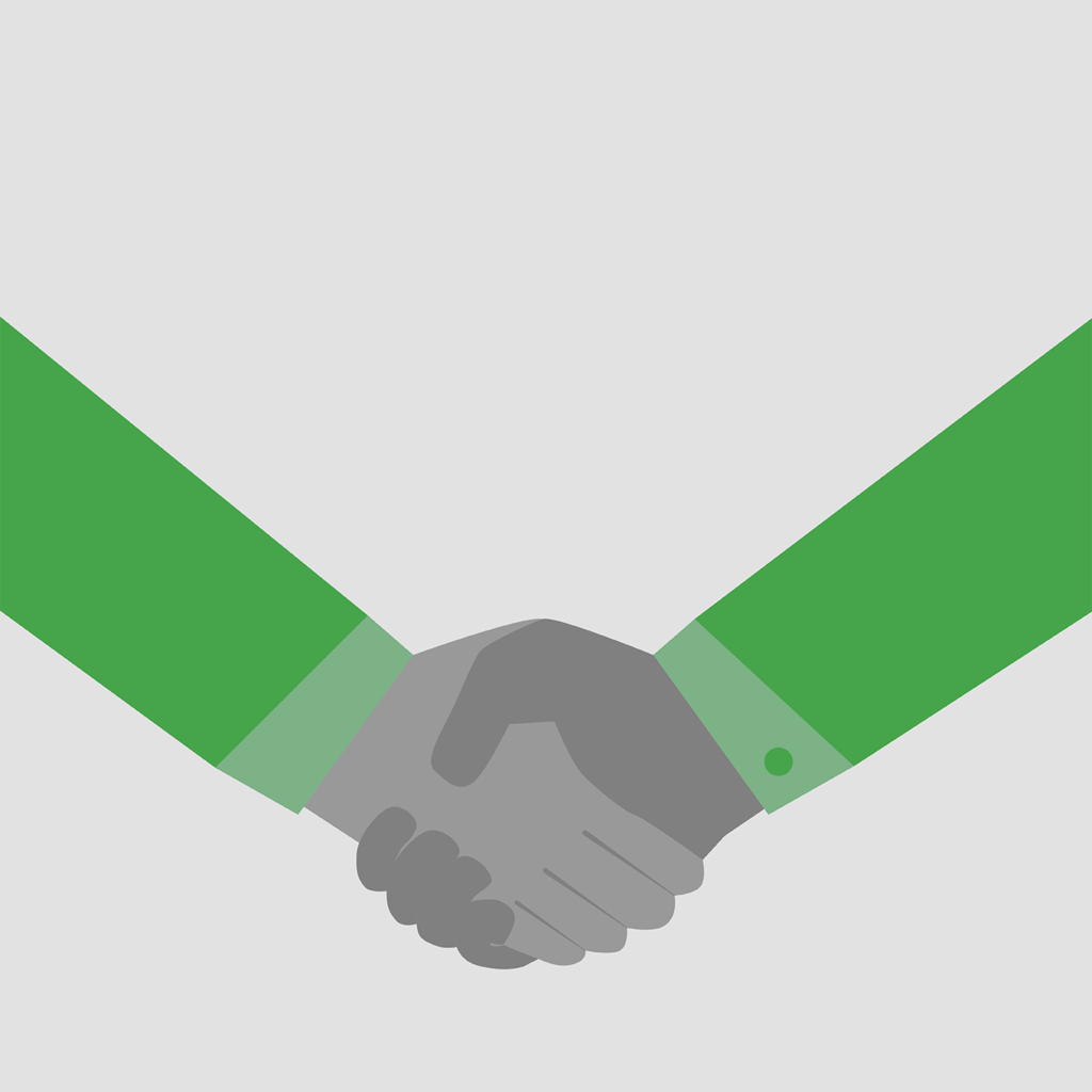 Vector illustration of a handshake