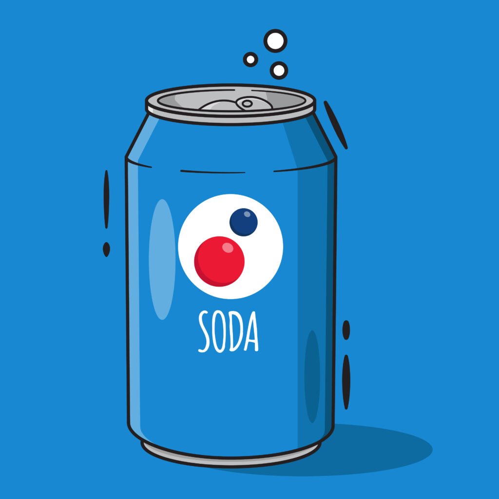 Vector illustration of soda can