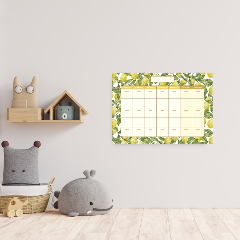 Monthly calendar with stickers for kids
