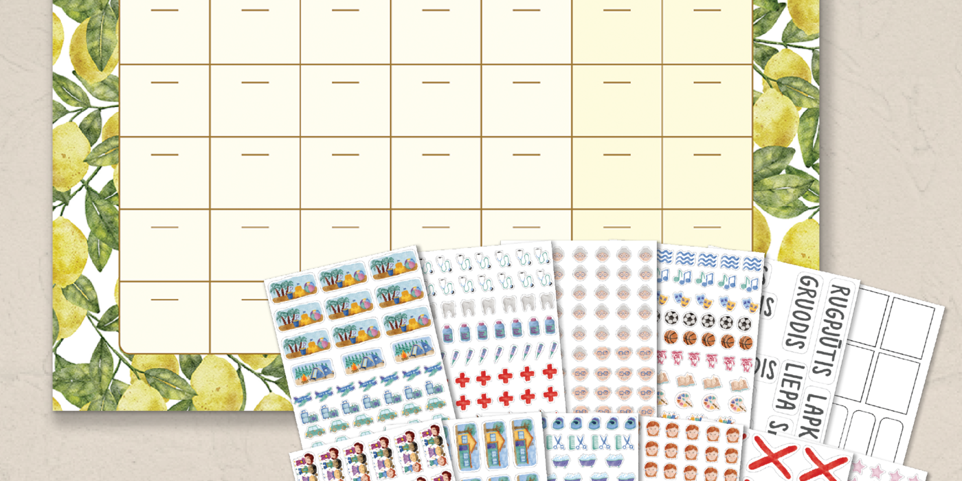 monthly planner with stickers